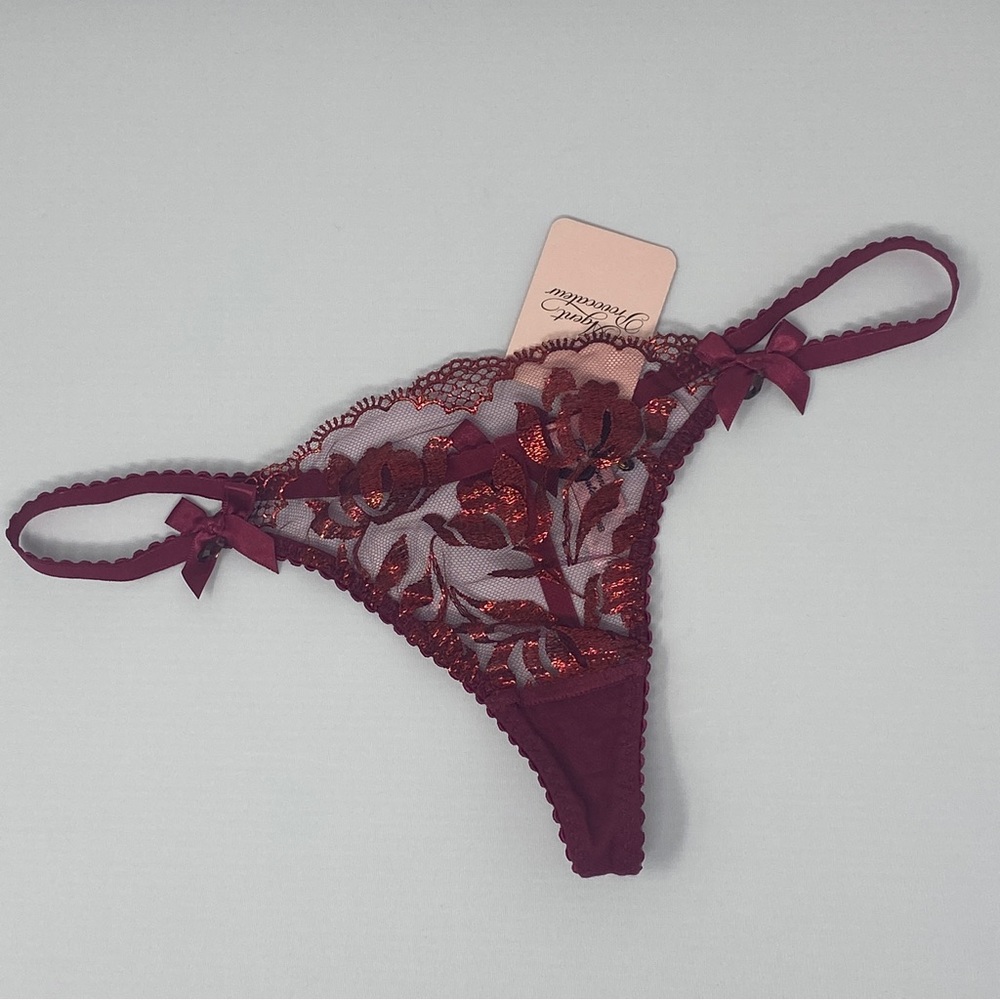 Agent Provocateur Sparkle Red Thong AP2 Small NWT - Picture 5 of 9